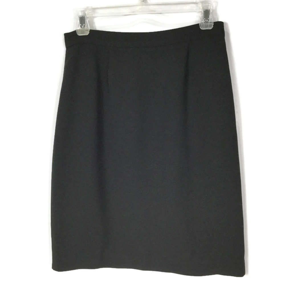 KATE HILL Petite SZ 10 Pencil Black Skirt